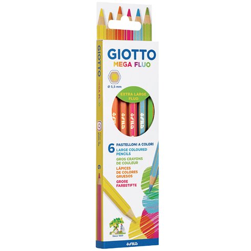 Pastelli Giotto Mega a   6 Neon