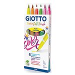 Pennarelli Giotto Turbo Soft Brush a  6 Fluo 10 pz