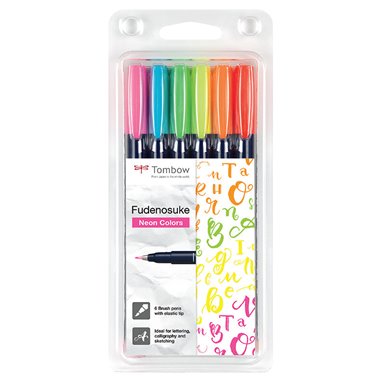 Pennarelli Tombow Fudenosuke Fluo PSW-BH-6P 6 pz.