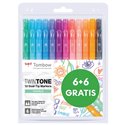 Pennarelli Tombow Twin Tone Pastel PSW-PK-12P-2 a 10