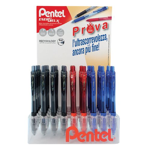 Pentel 24 Expo 0022420 Energel BLN104 0.4 36 pz. + 24 Refil OM