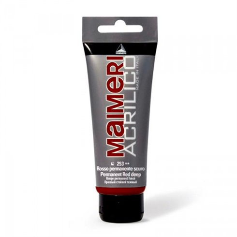 Maimeri Acrilico Tubo 75 ml Rosso Permanente scur