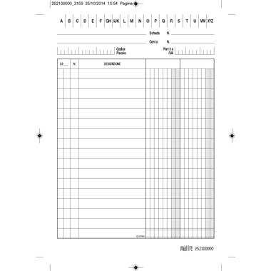 MT Schede 2 Colonne con rubrica A-Z 17x12 100 pz 252100000
