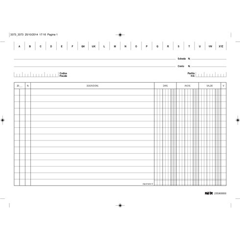 MT Schede Dare Avere Saldo 17x24 100 pz 255300000