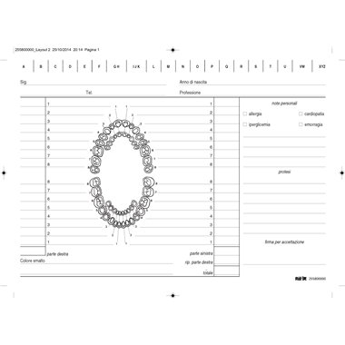 MT Schede Dentisti 17x24 100 pz 25580000