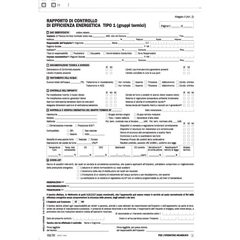 MT Snap Rapp. di controllo di eff. energetica Tipo 1 4843T1000