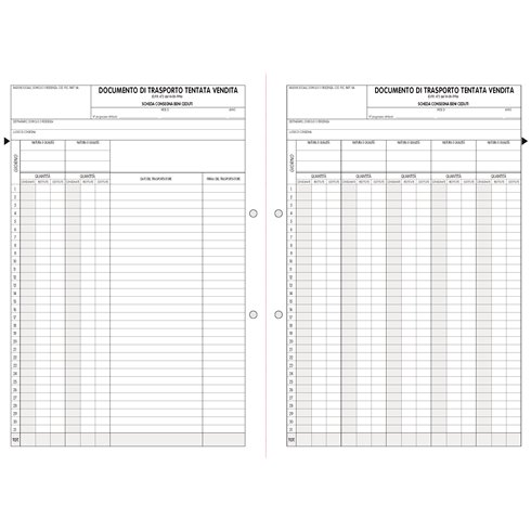 MT Nota Tentata Vendita Schede 21x29.7 2 Copie 50 ff 24082D0000