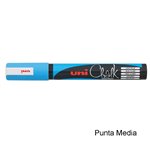 Marker Uni Chalk Media Azzurro