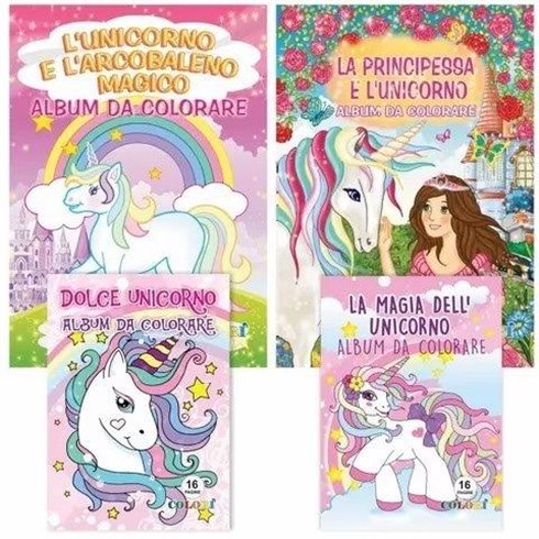 Album Da Colorare 00100523 Unicorni Mod A