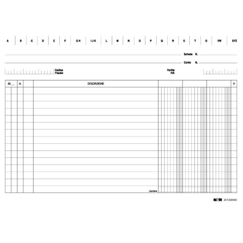 MT Schede 3 Colonne con rubrica A-Z 21x29
