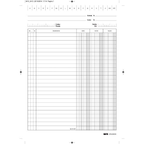 MT Schede Dare Avere Saldo 24x17 100 pz 255220000