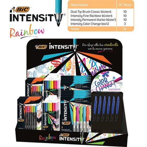 Bic Expo Intensity Rainbow 33 pz. 507446 (Fine Stock)