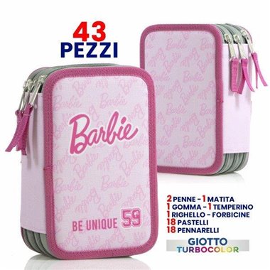 GS 24 Astuccio 3 Zip 18+18 Giotto Barbie Chic