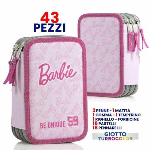 GS 24 Astuccio 3 Zip 18+18 Giotto Barbie Chic