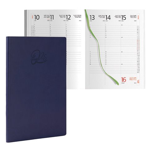 Agenda 25 Quando Femmena 17x24 Settimanale Blu