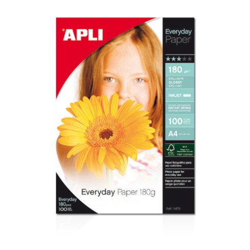 Carta Apli Fotografica Inkjet Glossy gr.180 100 ff