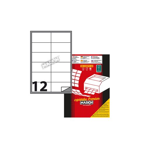 Etichette su A4 Markin 101x48 1200 pz.