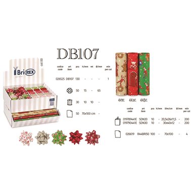 Carta Regalo Brizzolari Natale Kit DB107 Brirex 130 pz.