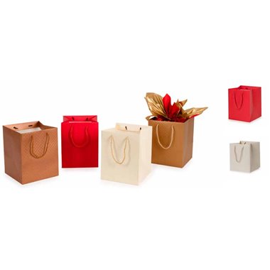 Shopper Star Natale 24 Brigitte Panettone Rosso 20x20x25 10 pz.