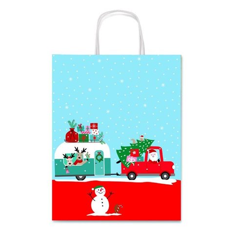 Shopper Sadoch 24 Natale Vacanze di Natale 16x8x21 25 pz.