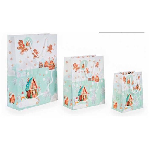 Shopper Star Natale 24 Gingerbread Village 18x10x23 10 pz.