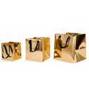 Shopper Star Natale 24 Mirror Metal Panettone Oro 25x25x28 10 pz.