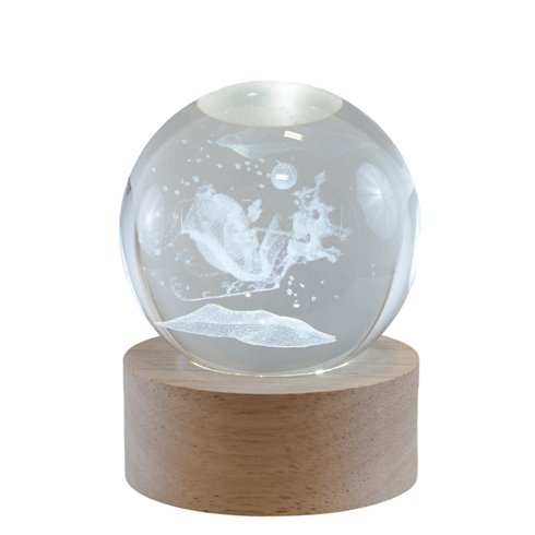 Lampada Sfera con base 6 cm Babbo Natale