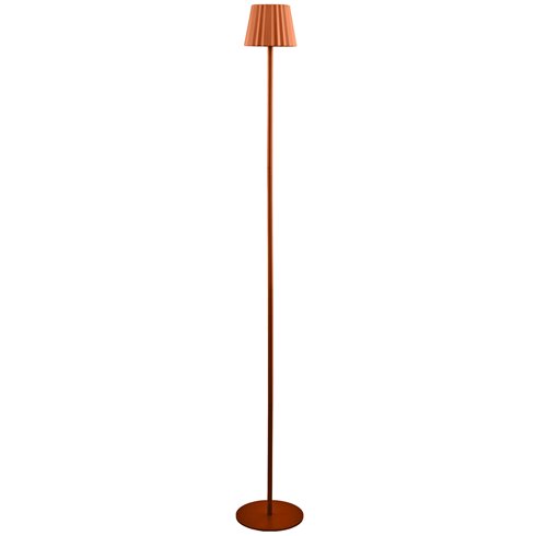 Lampada a Piantana Touch Plissé 120 cm Ruggine