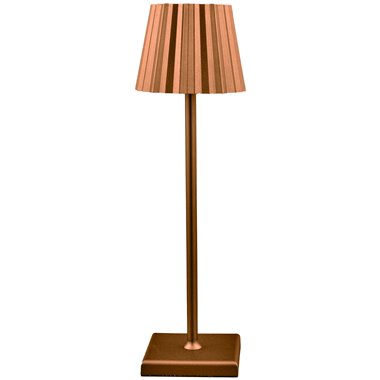 Lampada a Piantana Touch Plissé  38 cm Marrone