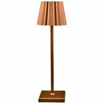 Lampada a Piantana Touch Plissé  38 cm Marrone