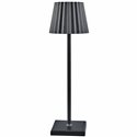 Lampada a Piantana Touch Plissé  38 cm Nera