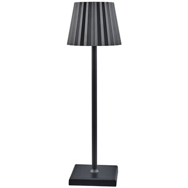 Lampada a Piantana Touch Plissé  38 cm Nera