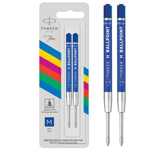 Refills Parker Sfera Punta Media Blu Kit 2 pz.