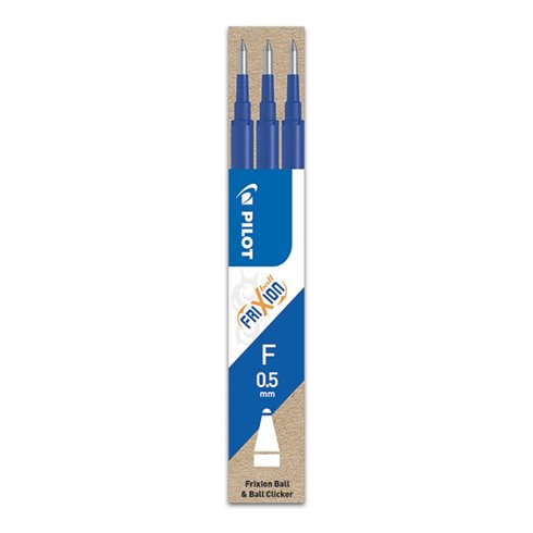 Refills Pilot Frixion Ball 0,5 Blu 3 pz.