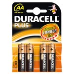 Pile Duracell Alcaline Plus Stilo AA 4 pz