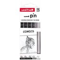 Pennarelli Pigment Uni Pin Set Comics 5 Pz.