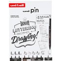 Pennarelli Pigment Uni Pin Starter Kit Lettering