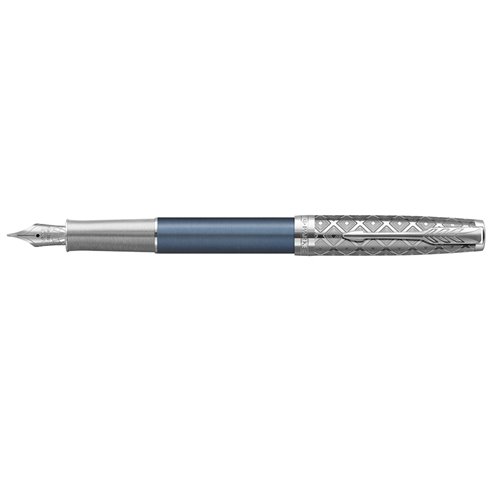 Parker Sonnet Metal Blu CT Stilo 18K F 2119743