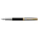 Parker Sonnet Metal Black GT Stilo F 18 K 2119784