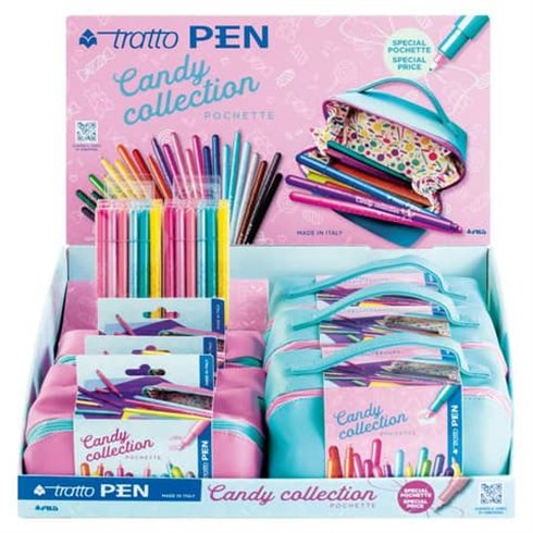 Pennarelli Tratto Pen Candy Collection Expo misto 12 pz.