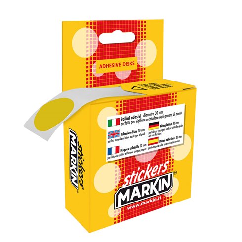 Etichette Chiudipacco adesivi 500 pz. 30 mm. Carta Oro