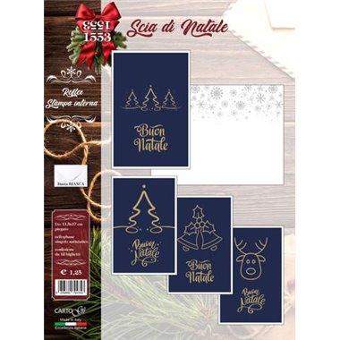 CartoGi Natale 24 Biglietti Natale Minimal 1553/G