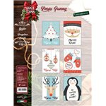 CartoGi Natale 24 Chiudipacco 5x7 Xmas Funny 1388/G 6 pz.