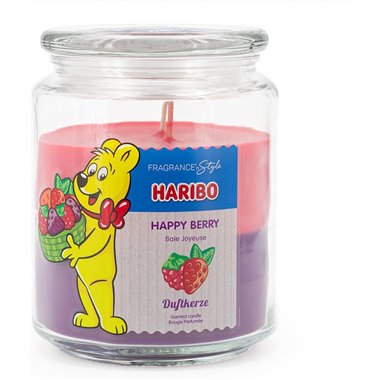 Haribo Candela Profumata Doppia Profumazione Happy Berry 510 gr.