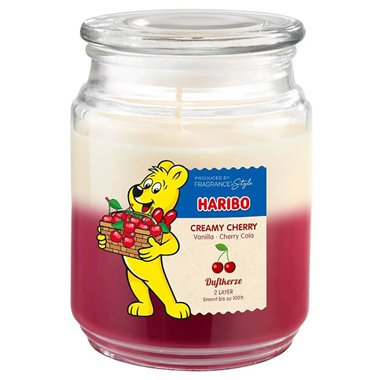 Haribo Candela Profumata Doppia Profumazione Creamy Cherry 510 gr.