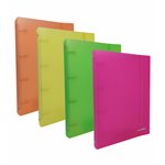 Cartelle 4 anelli Memotak PPL Fluo Soft d. 16 24 pz.