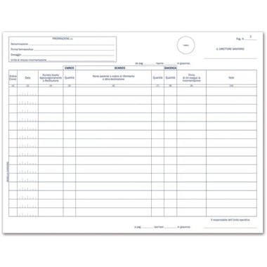 DU Registri Car/Sca stupefacenti unità operative 24x31.5 100ff num. 132101200