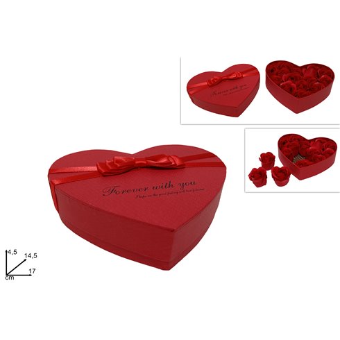 SV Scatola Cuore con rose rosse