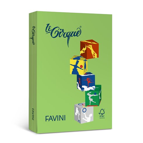 Carta le Cirque gr.160 Col. Forti A4 250 ff Verde Prato 203