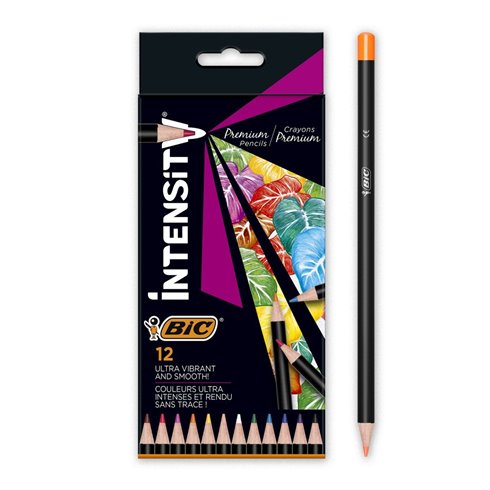 Pastelli Bic Intensity Colori Brillanti 12 Pz.